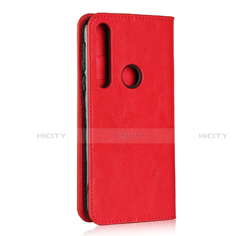 Custodia Portafoglio In Pelle Cover con Supporto per Motorola Moto G8 Play Rosso