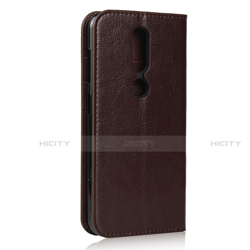 Custodia Portafoglio In Pelle Cover con Supporto per Nokia 4.2 Marrone