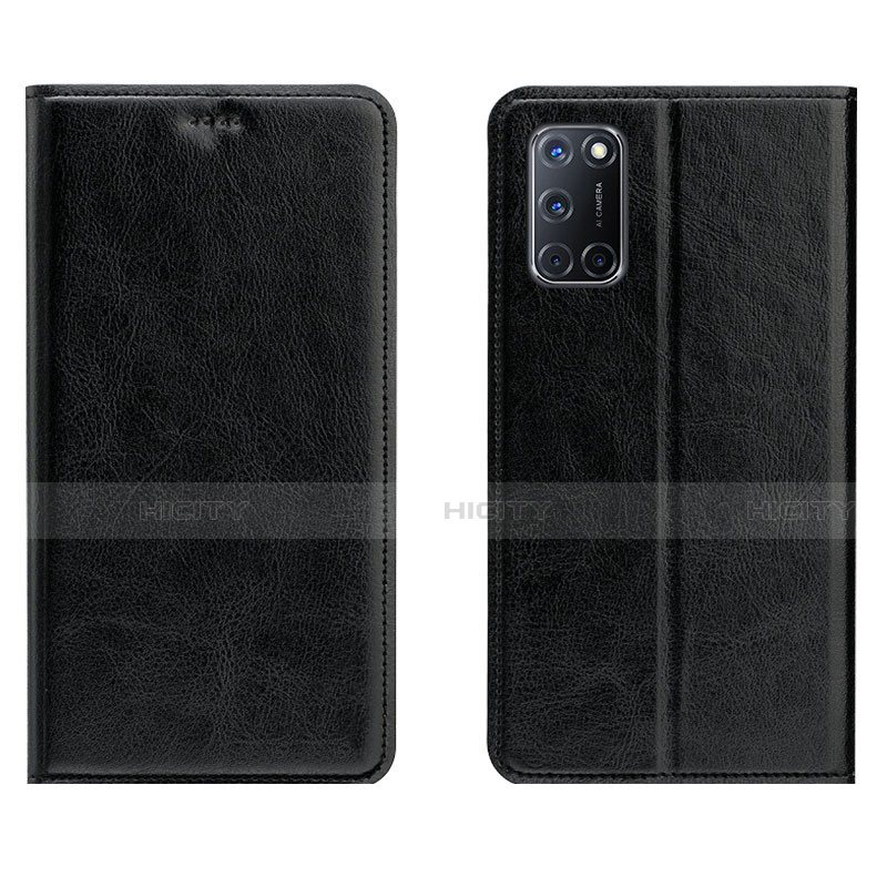 Custodia Portafoglio In Pelle Cover con Supporto per Oppo A72 Nero