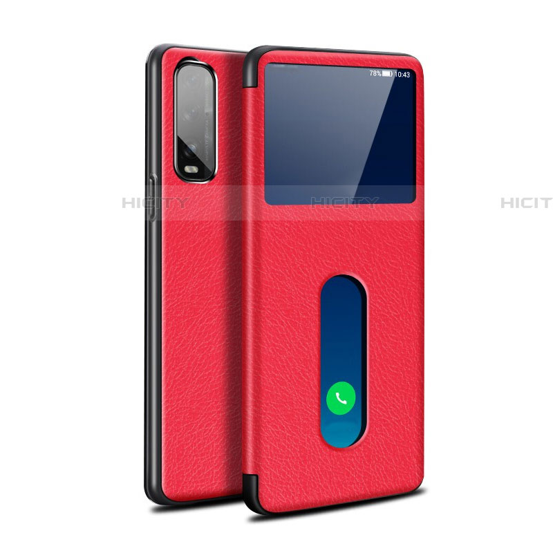 Custodia Portafoglio In Pelle Cover con Supporto per Oppo Find X2