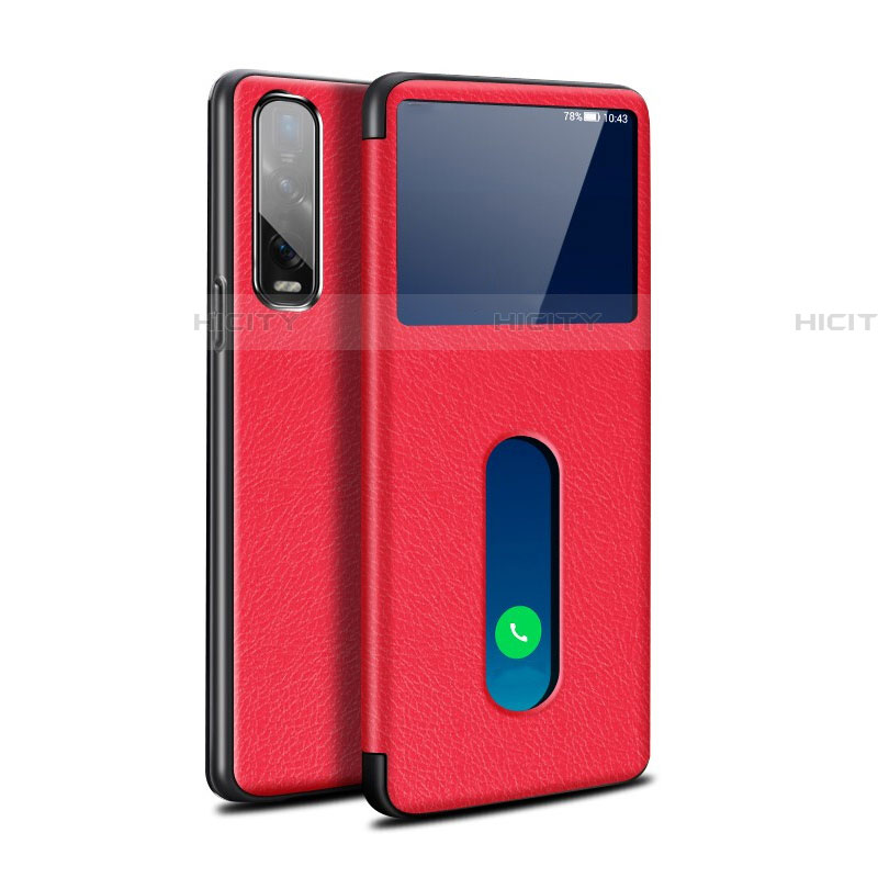 Custodia Portafoglio In Pelle Cover con Supporto per Oppo Find X2 Pro