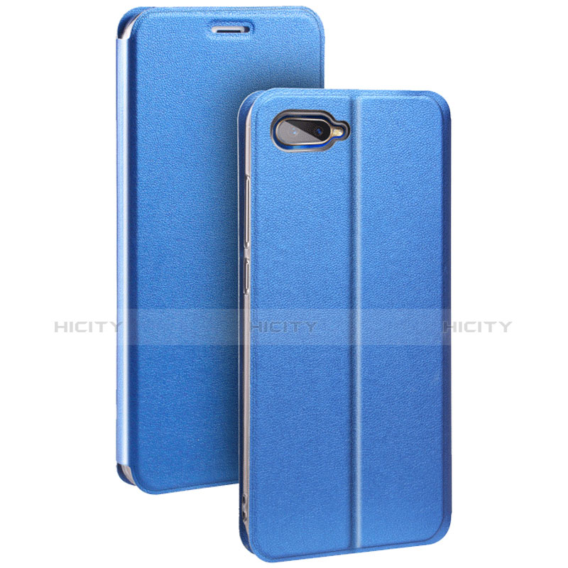 Custodia Portafoglio In Pelle Cover con Supporto per Oppo R15X Blu