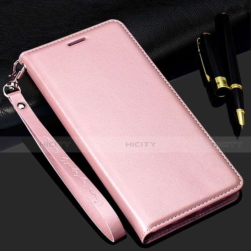 Custodia Portafoglio In Pelle Cover con Supporto per Realme C3 Oro Rosa