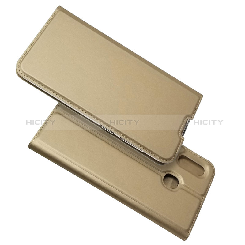 Custodia Portafoglio In Pelle Cover con Supporto per Samsung Galaxy A20 Oro