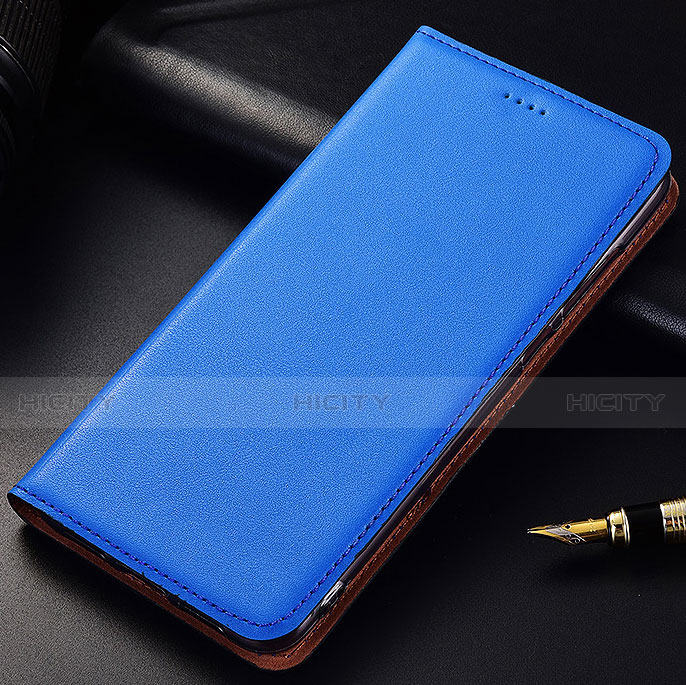 Custodia Portafoglio In Pelle Cover con Supporto per Samsung Galaxy A6s Blu