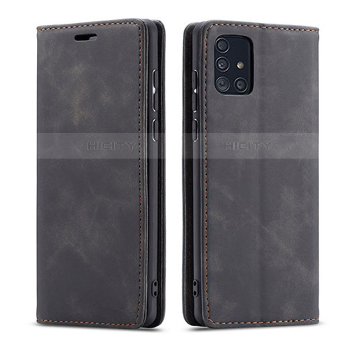 Custodia Portafoglio In Pelle Cover con Supporto per Samsung Galaxy A71 5G Nero