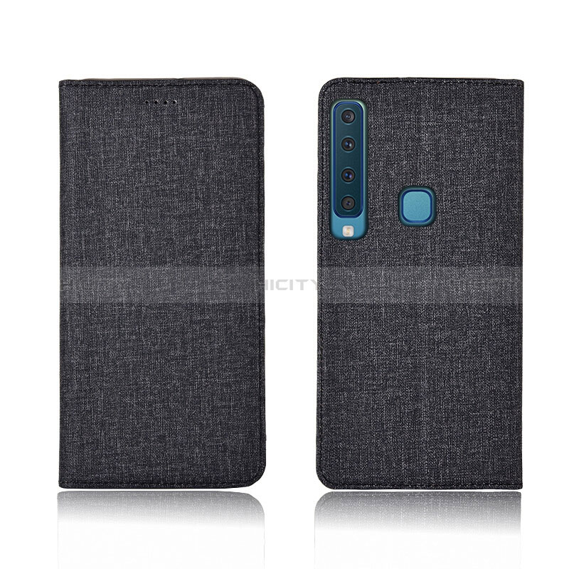 Custodia Portafoglio In Pelle Cover con Supporto per Samsung Galaxy A9 (2018) A920 Nero