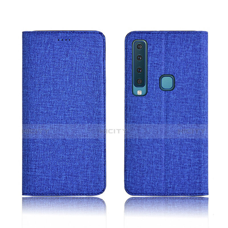 Custodia Portafoglio In Pelle Cover con Supporto per Samsung Galaxy A9s Blu