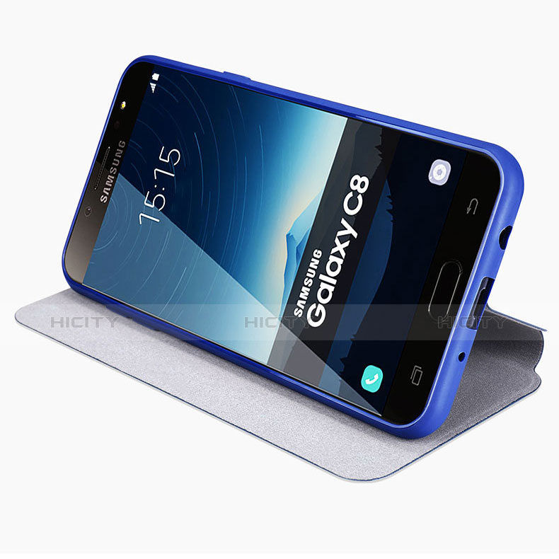 Custodia Portafoglio In Pelle Cover con Supporto per Samsung Galaxy J7 Plus