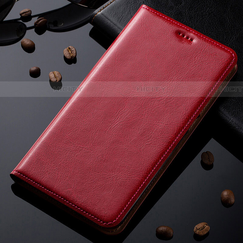 Custodia Portafoglio In Pelle Cover con Supporto per Samsung Galaxy M60s Rosso