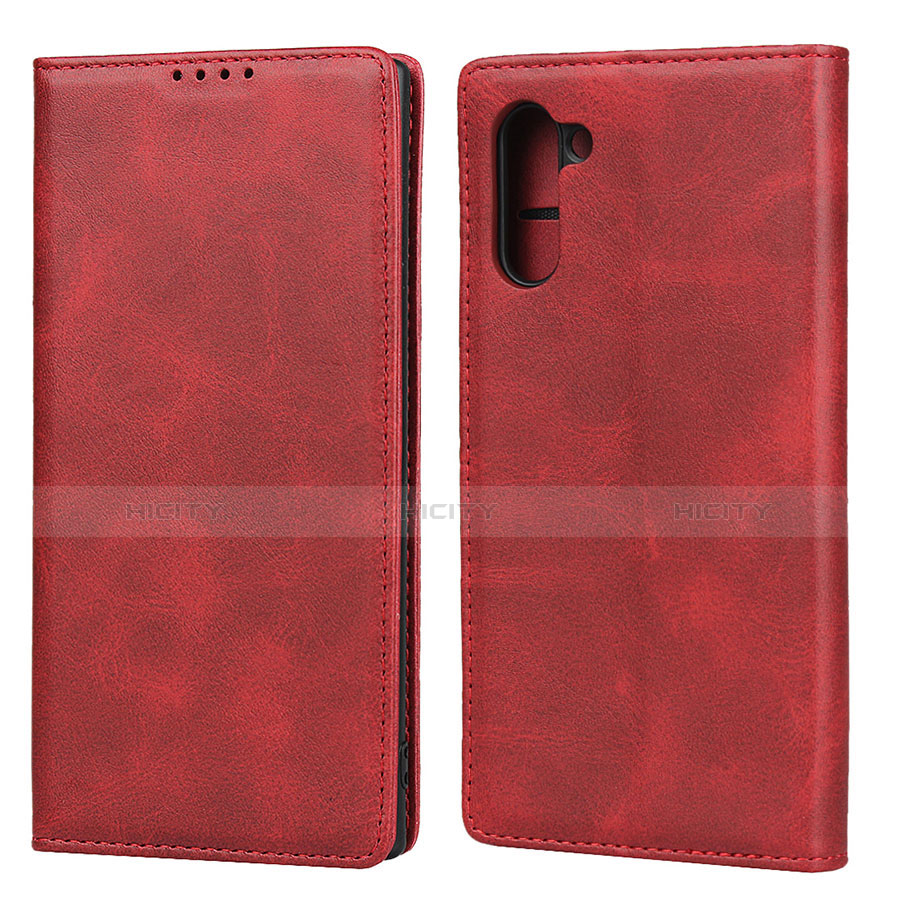 Custodia Portafoglio In Pelle Cover con Supporto per Samsung Galaxy Note 10 5G Rosso