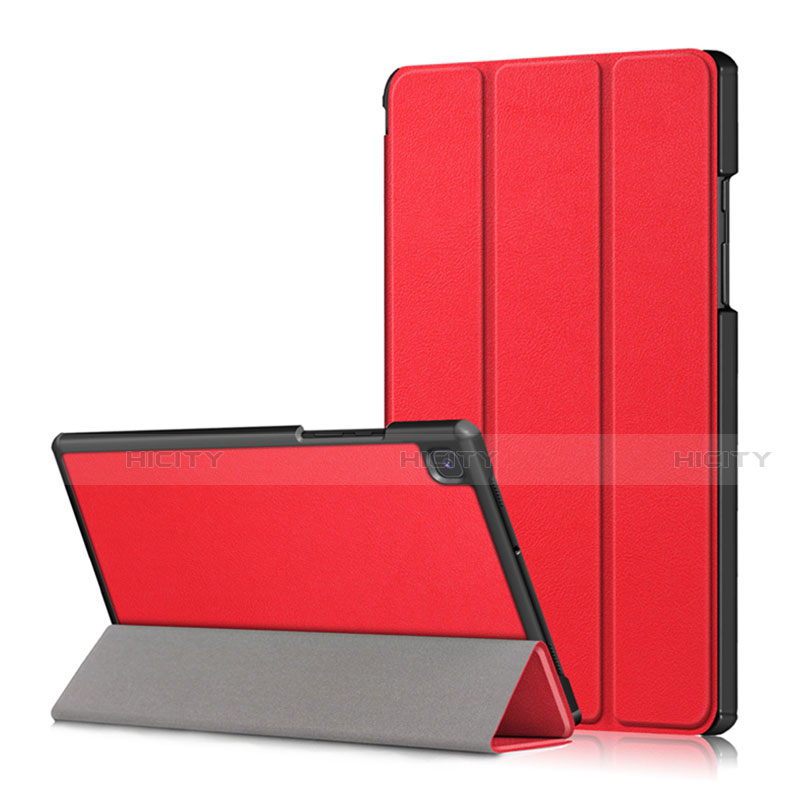 Custodia Portafoglio In Pelle Cover con Supporto per Samsung Galaxy Tab A7 4G 10.4 SM-T505 Rosso