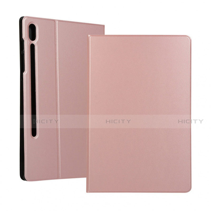 Custodia Portafoglio In Pelle Cover con Supporto per Samsung Galaxy Tab S6 10.5 SM-T860 Oro Rosa
