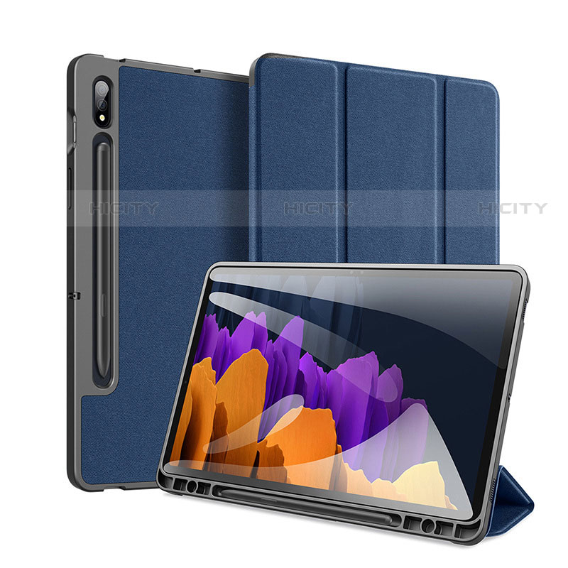 Custodia Portafoglio In Pelle Cover con Supporto per Samsung Galaxy Tab S7 Plus 12.4 Wi-Fi SM-T970