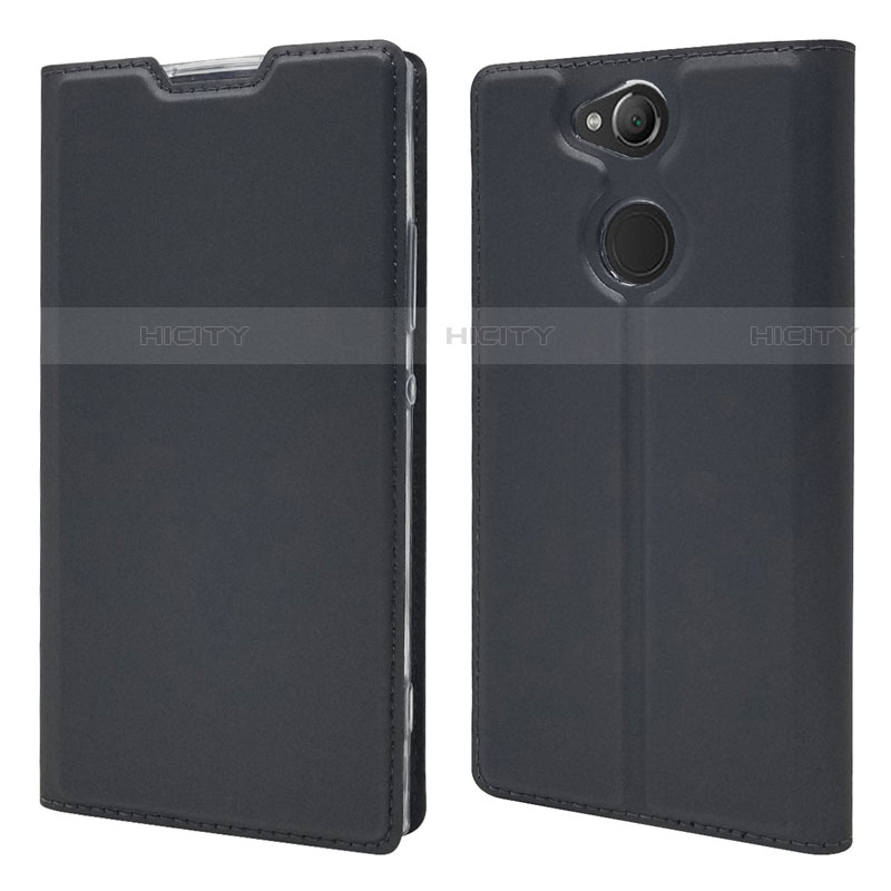 Custodia Portafoglio In Pelle Cover con Supporto per Sony Xperia XA2 Nero