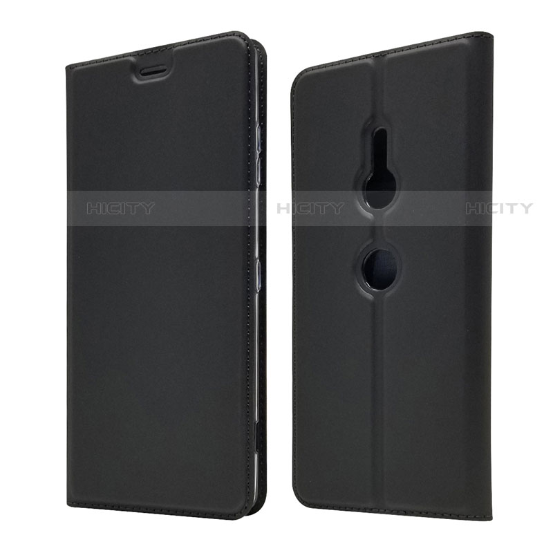 Custodia Portafoglio In Pelle Cover con Supporto per Sony Xperia XZ3 Nero