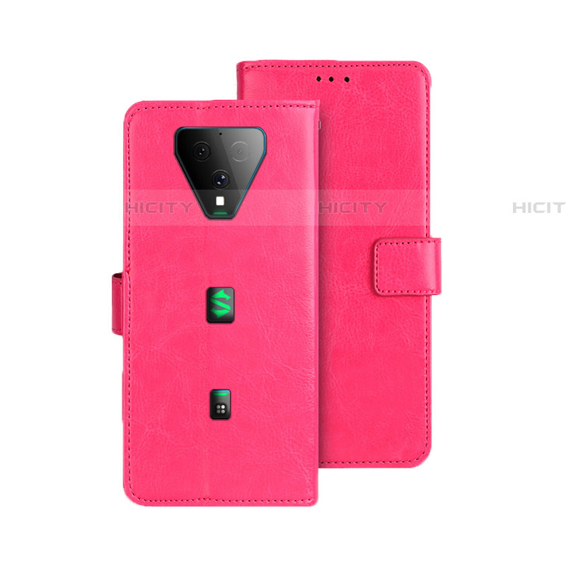 Custodia Portafoglio In Pelle Cover con Supporto per Xiaomi Black Shark 3 Pro Rosa Caldo