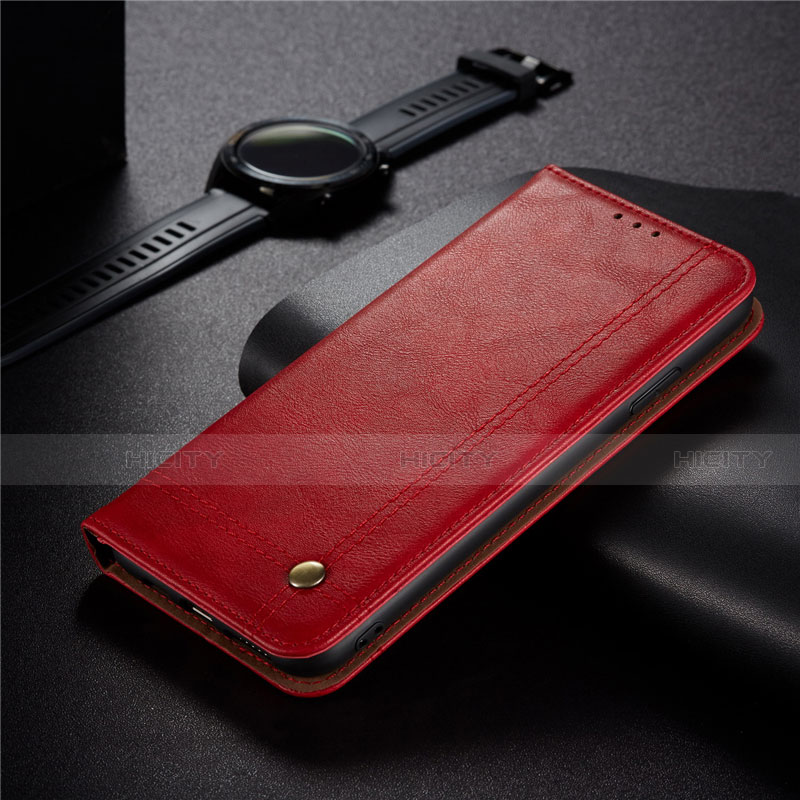 Custodia Portafoglio In Pelle Cover con Supporto per Xiaomi Redmi 9 India Rosso