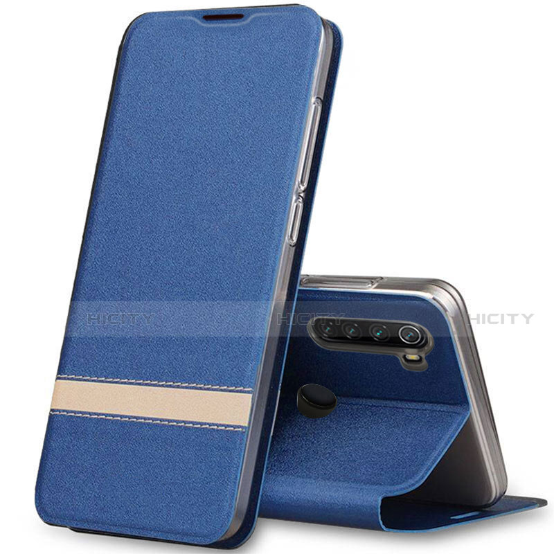 Custodia Portafoglio In Pelle Cover con Supporto per Xiaomi Redmi Note 8 Blu