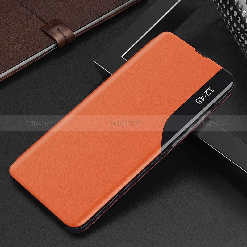 Custodia Portafoglio In Pelle Cover con Supporto Q02H per Xiaomi Poco X3 Arancione