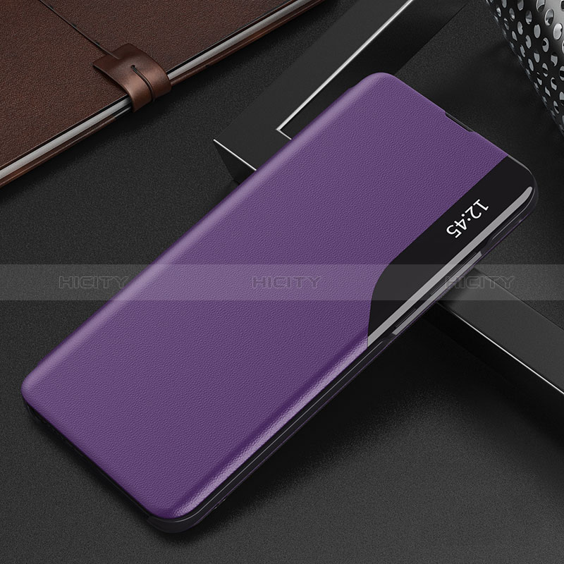 Custodia Portafoglio In Pelle Cover con Supporto Q03H per Xiaomi Redmi Note 8 (2021) Viola