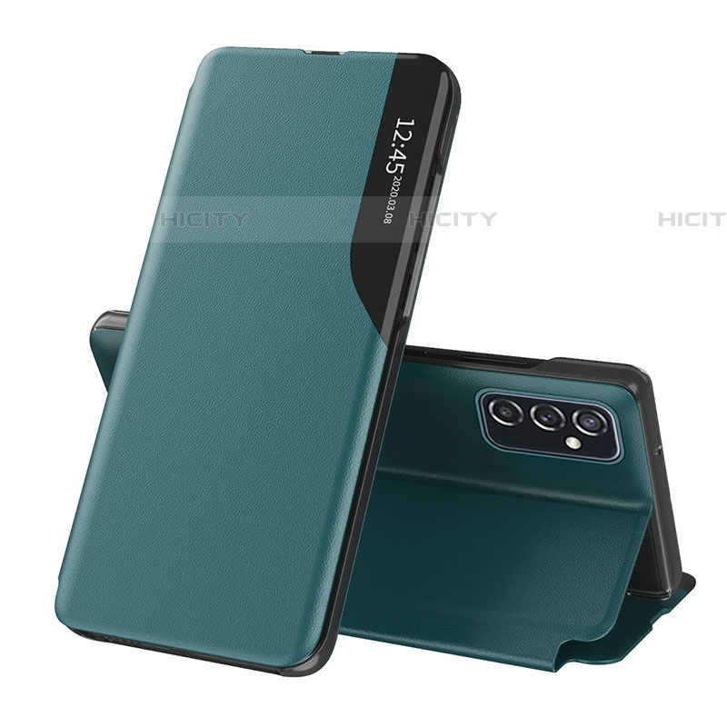 Custodia Portafoglio In Pelle Cover con Supporto QH1 per Samsung Galaxy F23 5G Verde