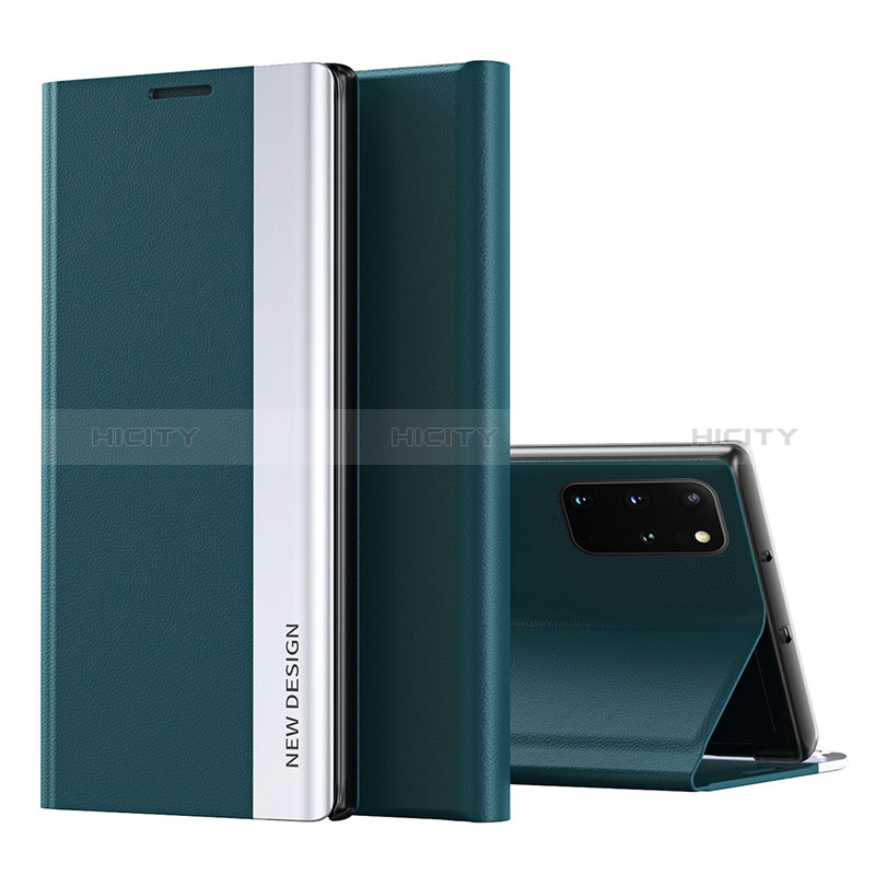 Custodia Portafoglio In Pelle Cover con Supporto QH1 per Samsung Galaxy S20 Plus Verde
