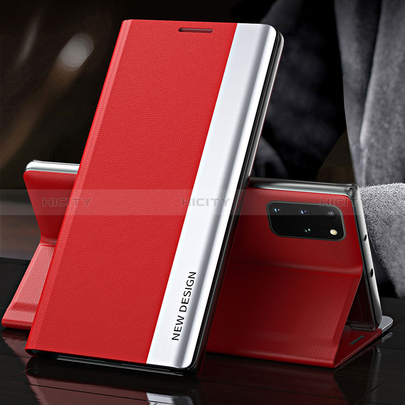 Custodia Portafoglio In Pelle Cover con Supporto QH2 per Samsung Galaxy S20 Plus Rosso