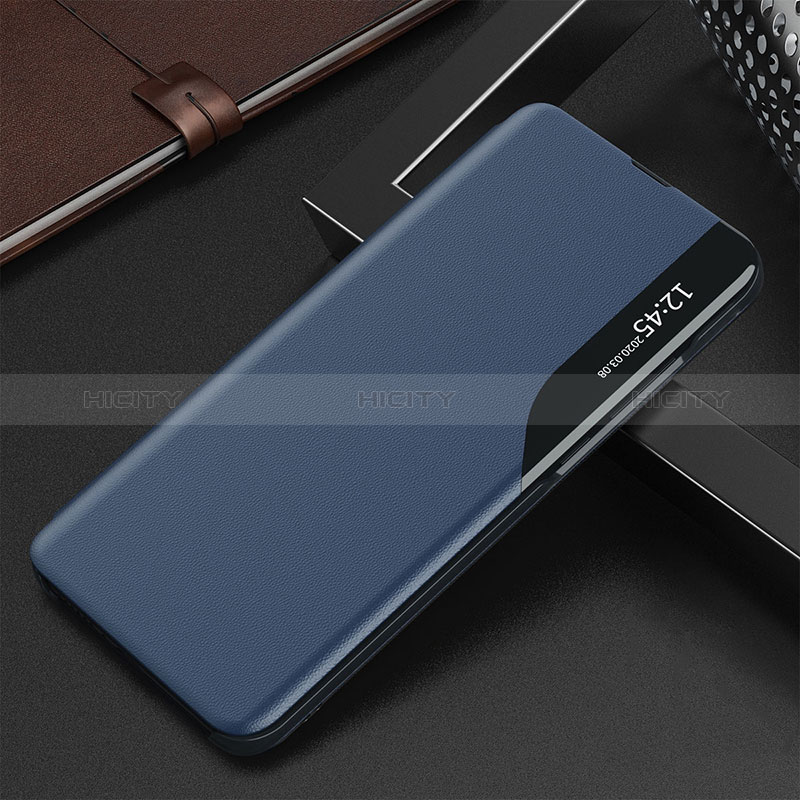 Custodia Portafoglio In Pelle Cover con Supporto QH3 per Samsung Galaxy Note 10 Lite Blu
