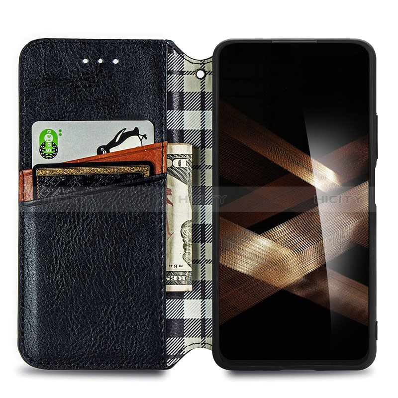 Custodia Portafoglio In Pelle Cover con Supporto S01D per Huawei Honor X6a