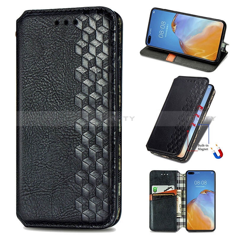 Custodia Portafoglio In Pelle Cover con Supporto S01D per Huawei P40