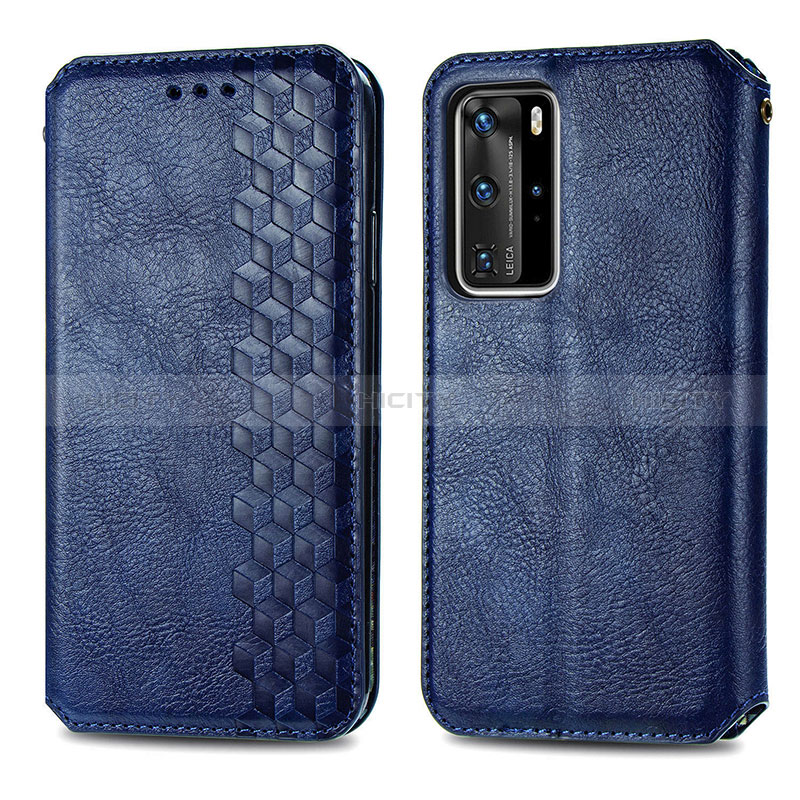 Custodia Portafoglio In Pelle Cover con Supporto S01D per Huawei P40 Pro