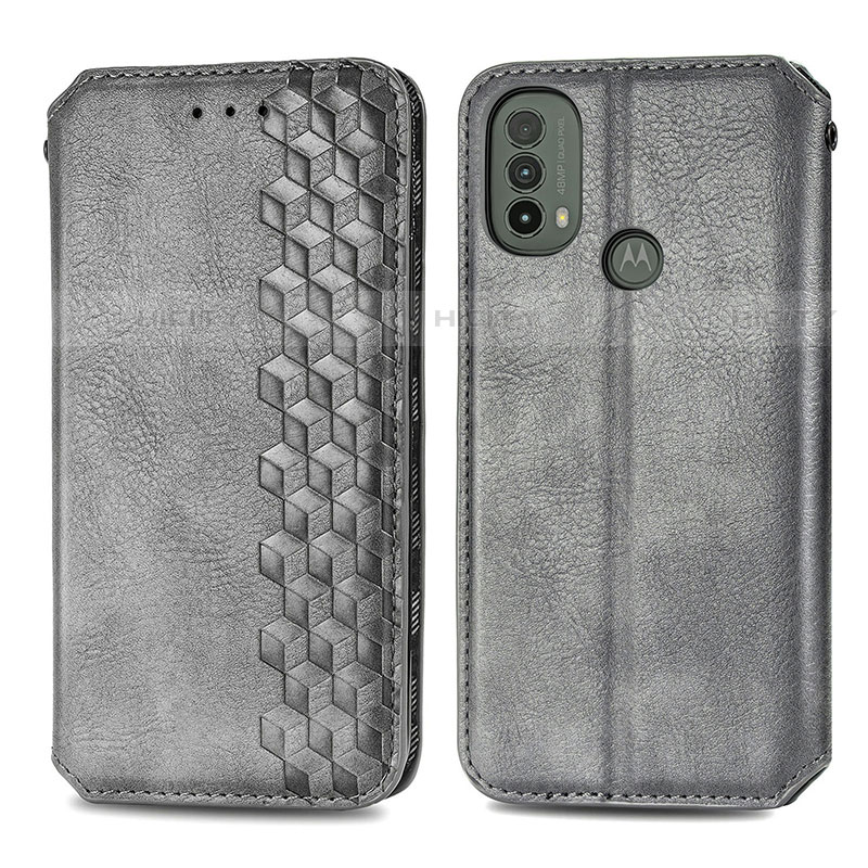 Custodia Portafoglio In Pelle Cover con Supporto S01D per Motorola Moto E20