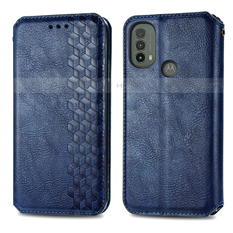 Custodia Portafoglio In Pelle Cover con Supporto S01D per Motorola Moto E30