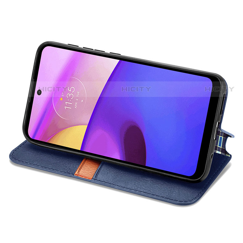 Custodia Portafoglio In Pelle Cover con Supporto S01D per Motorola Moto E40