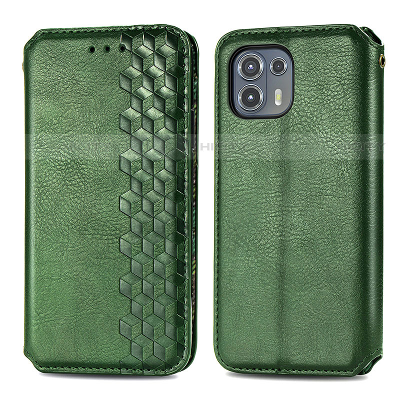 Custodia Portafoglio In Pelle Cover con Supporto S01D per Motorola Moto Edge 20 Lite 5G Verde