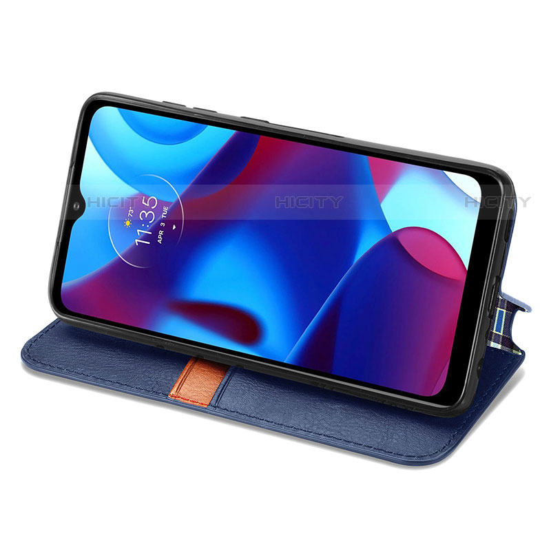 Custodia Portafoglio In Pelle Cover con Supporto S01D per Motorola Moto G Pure