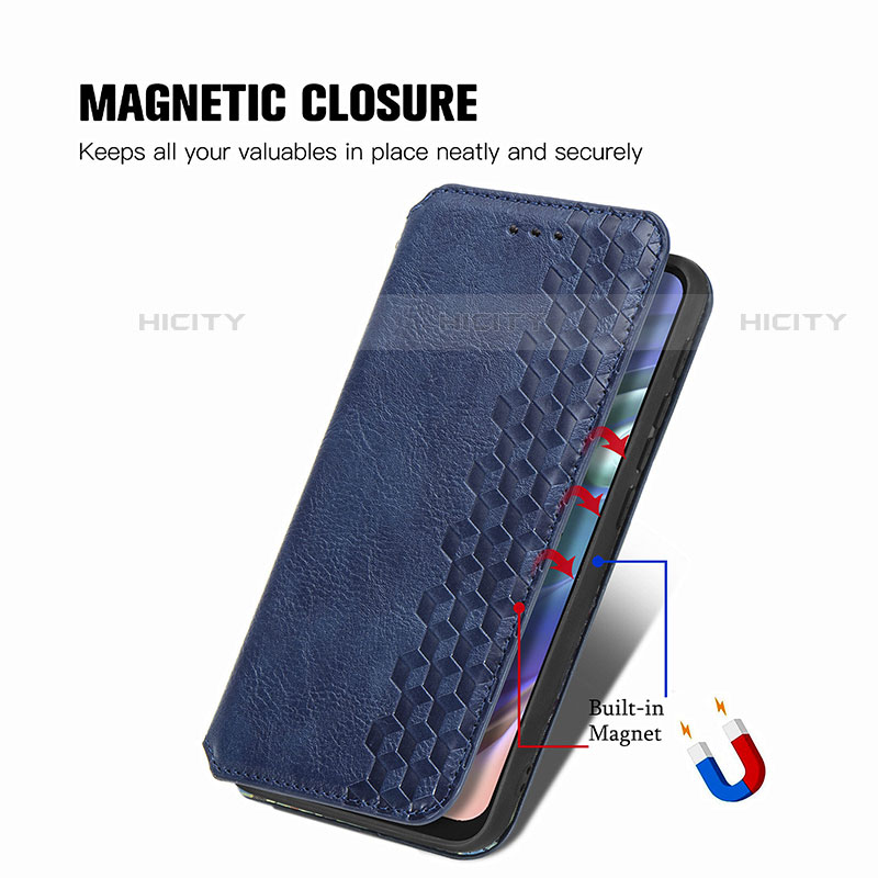 Custodia Portafoglio In Pelle Cover con Supporto S01D per Motorola Moto G30