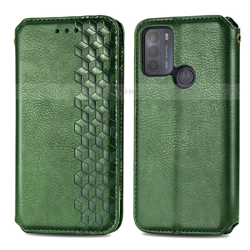 Custodia Portafoglio In Pelle Cover con Supporto S01D per Motorola Moto G50