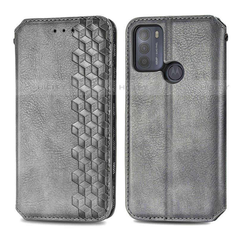 Custodia Portafoglio In Pelle Cover con Supporto S01D per Motorola Moto G50