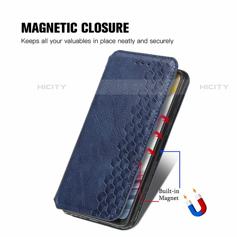 Custodia Portafoglio In Pelle Cover con Supporto S01D per Motorola Moto G60