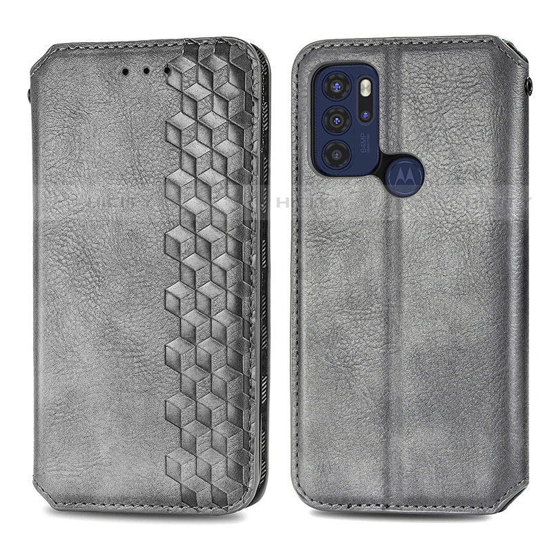 Custodia Portafoglio In Pelle Cover con Supporto S01D per Motorola Moto G60s