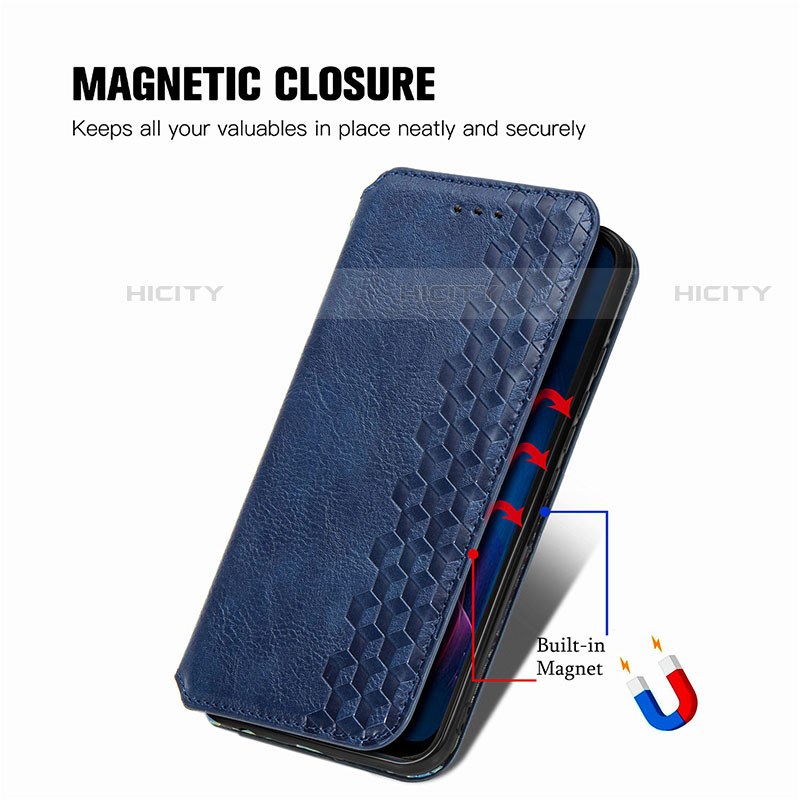 Custodia Portafoglio In Pelle Cover con Supporto S01D per Motorola Moto One Fusion Plus