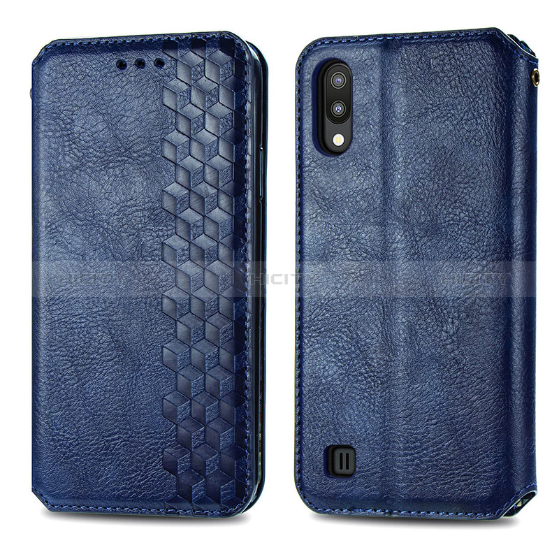 Custodia Portafoglio In Pelle Cover con Supporto S01D per Samsung Galaxy M10