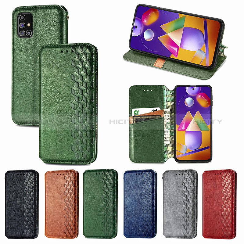 Custodia Portafoglio In Pelle Cover con Supporto S01D per Samsung Galaxy M31s