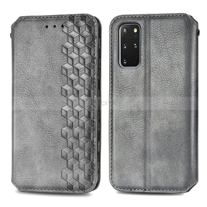 Custodia Portafoglio In Pelle Cover con Supporto S01D per Samsung Galaxy S20 Plus Grigio