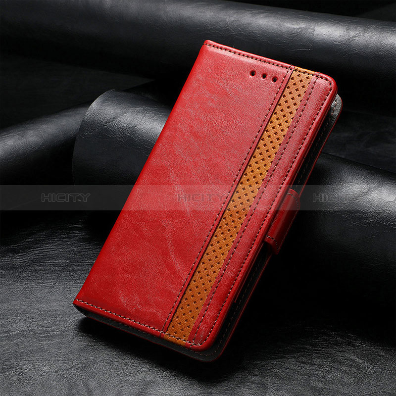 Custodia Portafoglio In Pelle Cover con Supporto S01D per Samsung Galaxy XCover 6 Pro 5G Rosso