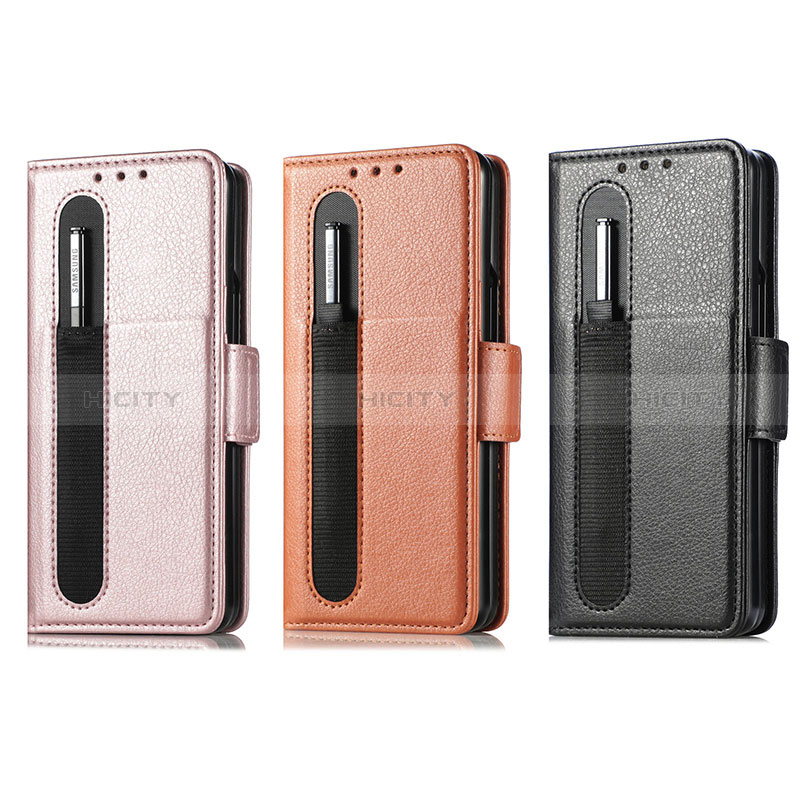 Custodia Portafoglio In Pelle Cover con Supporto S01D per Samsung Galaxy Z Fold3 5G