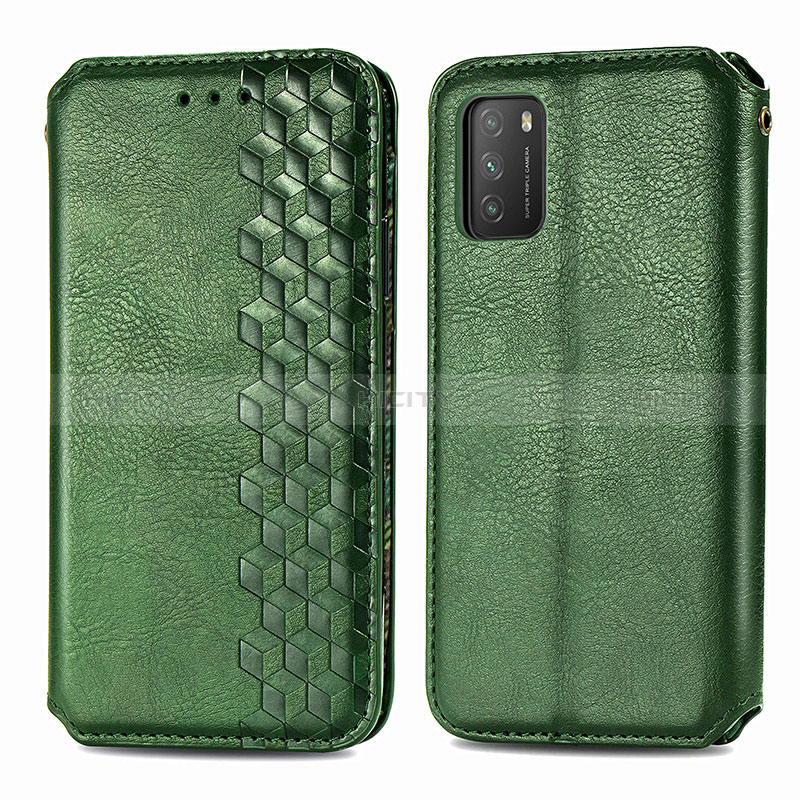 Custodia Portafoglio In Pelle Cover con Supporto S01D per Xiaomi Poco M3