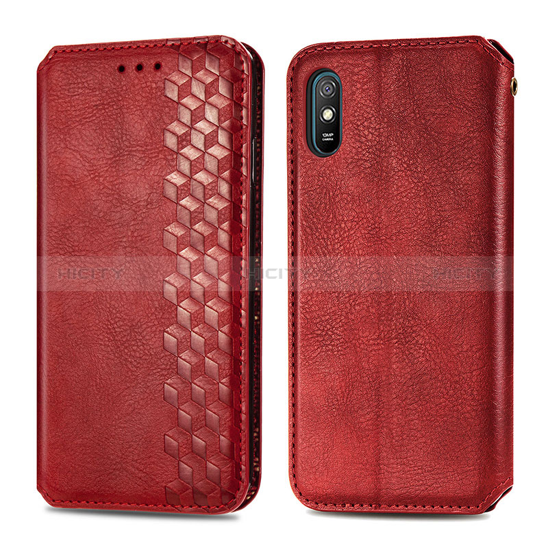 Custodia Portafoglio In Pelle Cover con Supporto S01D per Xiaomi Redmi 9A